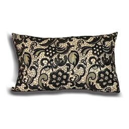 Riva Home Macrame Polyester Cushion,Cream,30 x 50cm