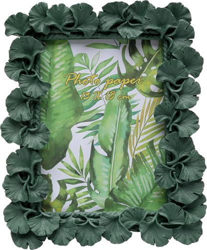Kare Design Picture Frame Ginkgo Leaf, Green, Photo 13x18 cm, Vertical, Modern, Decorative Home Accessories, Gift Idea, Decor for Living Room, Bedroom