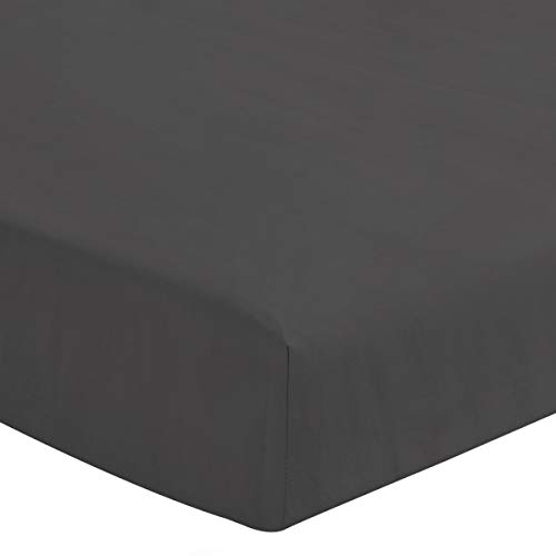 Home Passion 60066 57 Yarns Cotton Fitted Sheet 140 x 190 cm dark grey