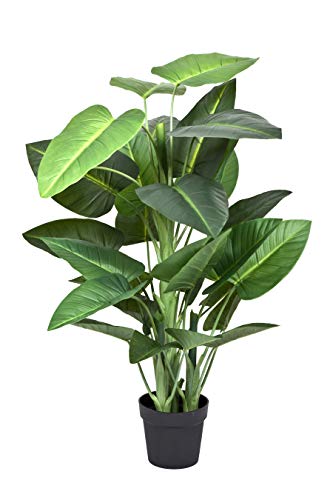 GreenBrokers Artificial Calla Lily House Plant in Pot - Lifelike Real Touch Foliage -Maintenance-Free - Perfect for Indoor Decor (4ft/120cm)