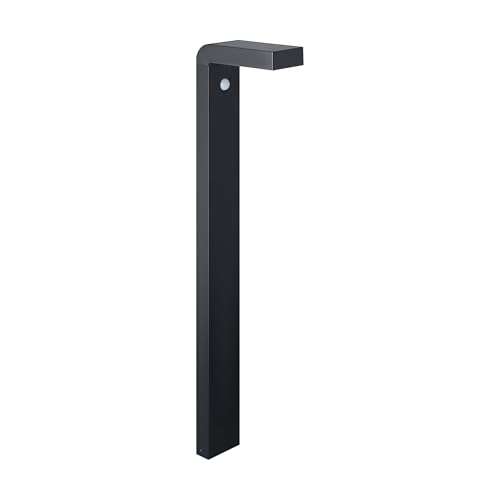 Eglo LED Solar Garden lamp Baracconi, Outdoor Light with Ground Spike and Motion Detector, Path Light with Down Light, Outside Lighting Made of Black Aluminium, IP44