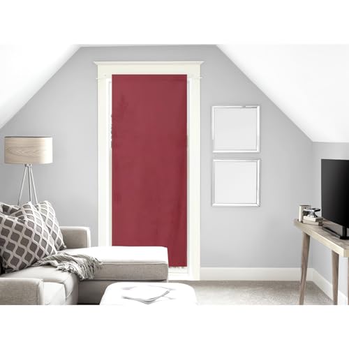 Soleil d'ocre Net Curtain Door Window, Cotton, red, 90 x 200 cm