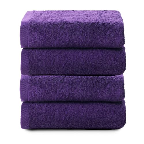 Top Towel Plus Set of 4 Bath Towels and Washbasin 100% Cotton - Soft, Absorbent and Durable Towels 50 x 100 cm - Ideal Set for Modern Bathroom