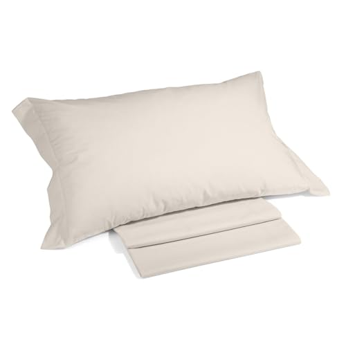 Caleffi - Single Bed Set in 100% Cotton Composed of Single Bed Sheets 160 x 285 cm + 1 Fitted Sheet with Single Fitted Sheet 90 x 200 cm for Mattress 28 cm High + 1 Pillow Case 50 x 80 cm