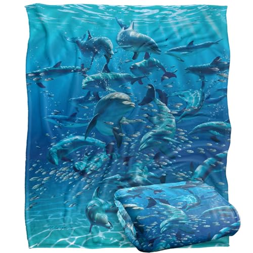 Jq Licensing - Royce Mcclure Dolphin Twister Silky Touch Super Soft Throw Blanket 152 X 127 Cm
