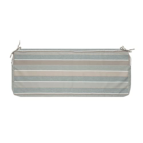 FUNHOME Outdoor Bench Cushion Cover 42 x18 x 3 inch,Water Resistant Cover with Zipper&Ties,Fade-Resistant Slipcover,Patio Porch Swing Cushion Cover Replacement Only,No Insert(Gray Stripe)