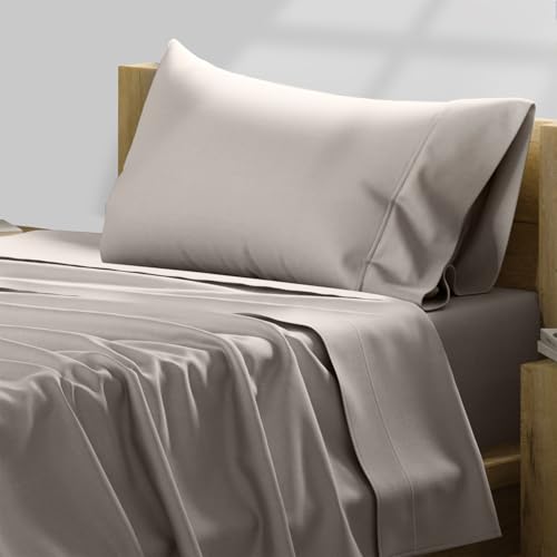 "Texas Linen Co. 100% Egyptian Cotton Flat Sheet 600 Thread Count 3 Piece Single Bed Sheet Set Soft Cooling Sateen Weave Extra Long Staple Luxury 16"" Deep Pocket"