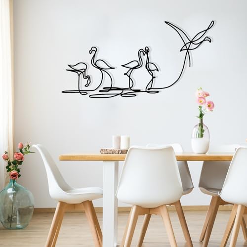 Stylish Black Decorative Metal Wall Accessory, 115 x 58.5 cm, 100% Metal, 1.2 mm Thickness, Perfect for Modern Home Decor & Art Display