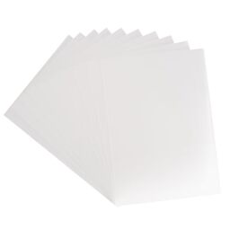 Florence Plastic Sheet 10 - Acrylic Blanks - A4 - Frosted – Base for Stamp Designs, Shaker Cards and Scrapbooking - Ideal for Crafting, DIY Projects, and More, Transparent/Green