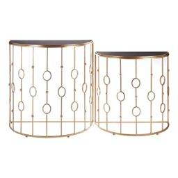 Premier Houseware Black Glass Top Art Deco Console Tables/Slim Hallway Console Tables/Luxe Design Hallway Table/Telephone Table/Art Deco Influence Hallway Table Dimensions W79 x D40 x H80cm.
