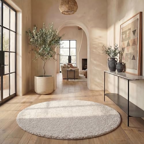 Safavieh Shag Rug for Living Room, Dining Room, Bedroom - August Shag Collection, Short Pile, in Beige, 79 X 244 cm