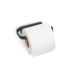 Brabantia - Mindset Toilet Roll Holder - Fits All Regular Roll Sizes - Wall-Mounted - Corrosion Resistant - Bathroom Accessory - Fixing Materials Included - Infinite Grey - 4.2 x 8.6 x 14 cm