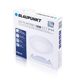 BLAUPUNKT LED Plafond – Surface or Flush Mounted – Ceiling Lighting – Color Change Warm Natural Cool White – 18W – Downlight – Modern Design – IP44 Water Resistance