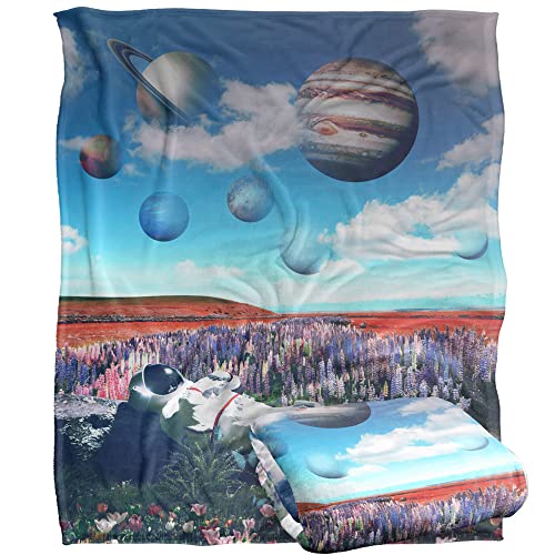 Bcreative - Reinders Reinders Austronaut Solar System Meadow Silky Touch Super Soft Throw Blanket 152 X 127 Cm