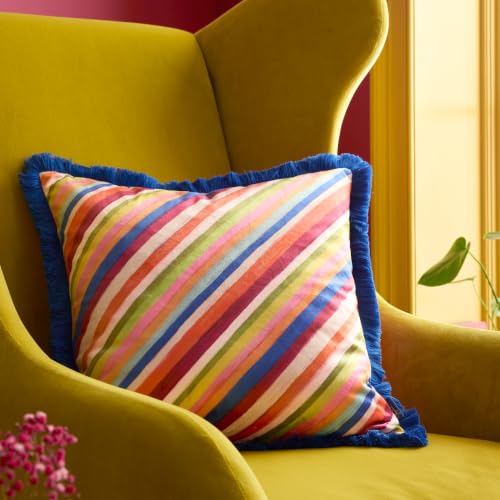 Sophie Robinson Darling Diagonal Stripe Reversible 50x50cm Filled Cushion