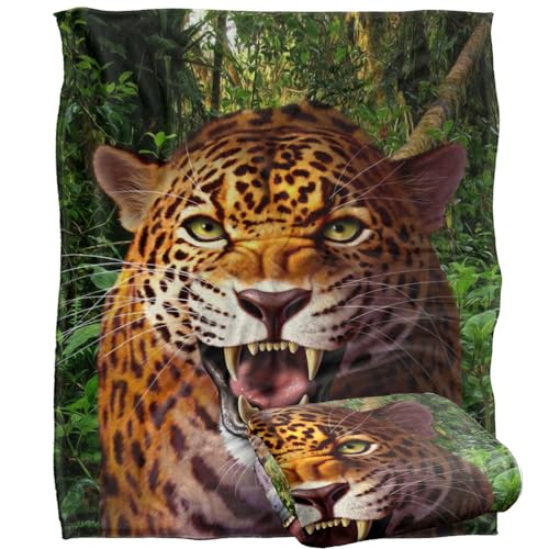 Jq Licensing - Jlo Leopard Hunting Silky Touch Super Soft Throw Blanket 152 X 127 Cm