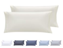 Todocama Set of 2 Extra Soft Hypoallergenic Microfibre Pillow Cases