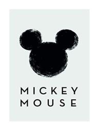 Komar Disney Wall Picture Mickey Mouse Silhouette - Children's Room Decoration - Size 30 x 40 cm (Width x Height) - Without Frame - WB044-30 x 40 cm