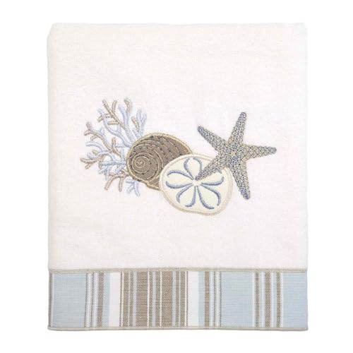 Avanti Linens - Hand Towel, Soft & Absorbent Cotton Towel, Coastal Inspired Bathroom Decor (By the Sea Collection, White)