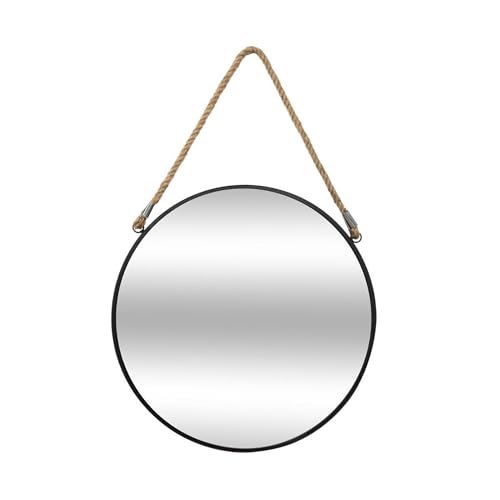 WELL HOME MOBILIARIO & DECORACIÓN Round mirror with rope, in metal-D. 38 cm