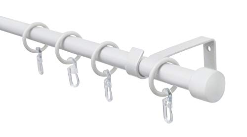 Gardinia Curtain Rod, Aluminum White, 130-240 cm, 32883