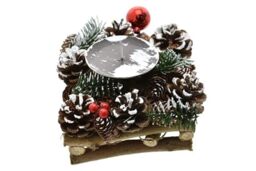 Nataluna Wood S. CANDLE HOLDER 1P 14x14 cm, As Photo, Unique