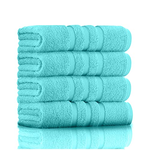 GC GAVENO CAVAILIA Ultra Soft Hand Towels, Washable Egyptian Cotton Towel, 550 GSM Towel Set, Aqua, 50X80, 2 pack Hand Towels, (553762)