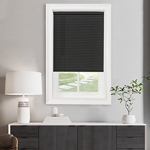 "Achim Home Furnishings Window Blinds, Vinyl, Black, 23"" W X 64"" H"
