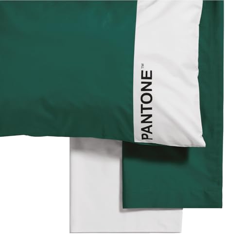 osama home Pantone – Complete Bed Set with Double Bed Sheets 180 x 280 cm + Fitted Sheet 130 x 200 cm with Elastic Bands for Mattress up to 30 cm High + 1 Pillow Case 50 x 80 cm