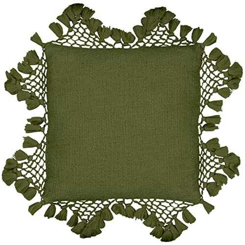 Yard Anko Feather Filled Cushion (Khaki, 45 x 45 cm)