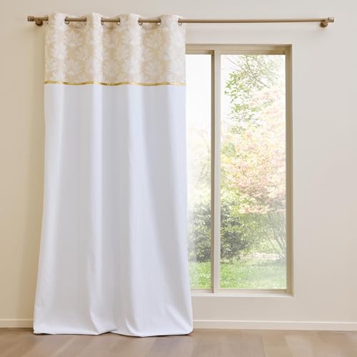 Douceur d'Intérieur, Majestia Curtain with Eyelets (140 x 240 cm) Cotton & Polyester