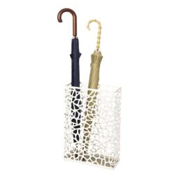 YAMAZAKI 6323 NEST Umbrella Stand Rectangular, white, Steel, Minimalist, 30 x 12 x 45 cm