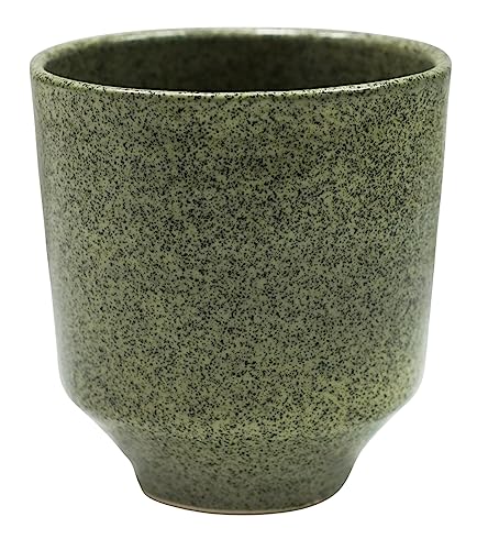Ivyline Speckled Orchid Planter in Sage - Premium Quality & Waterproof - Stylish Lightweight Indoor Earthenware Flower Orchid Pot - H14cm x D13cm