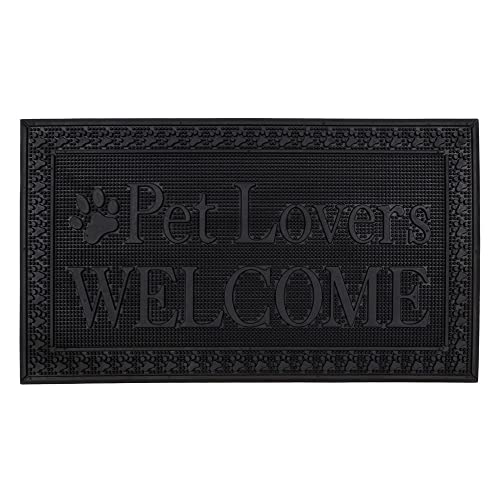 JVL Fauna Lovers Scraper Rubber Pin Doormat, 40x70cm