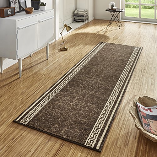 Hanse Home Casa Rug Runner 80 x 450 cm - Soft Short Pile Rug Modern Design Runner for Hallway, Bedroom, Children's Room, Bathroom, Living Room, Kitchen Decorative Runner - Brown