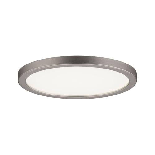 Paulmann 92936 Areo LED Panel Round incl. 1x8-watt IP44 dimmable Ceiling lamp Soft Nickel Ceiling luminaire Plastic Living Room lamp 3000 K