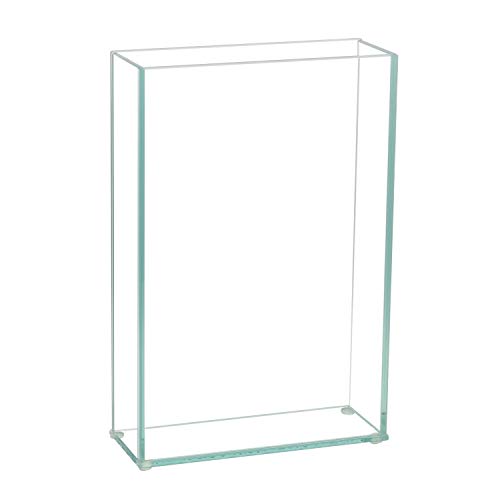 "Royal Imports Flower Glass Vase Decorative Centerpiece for Home or Wedding by Royal Imports - Flat Rectangle Plate Glass, 8"" W x 12"" H, Clear"