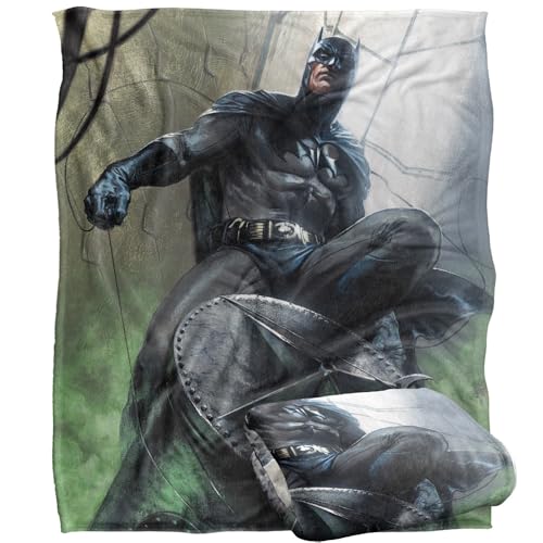 "LOGOVISION Batman Green Gas Pose Silky Touch Super Soft Throw Blanket 50""x60"""