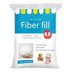 BUTUZE Polyester Fiber, Premium Fiber Fill, High Resilience Fill Fiber, Stuffing for Small Dolls Part Pillow Comforter DIY, 250g/8.8oz, Recyclable