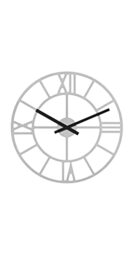 Hermle Wall Clock, Wood, Silver, Diameter 70 cm