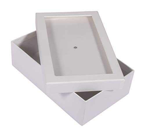 Rayher Pap.m??ch?? Box w.Shaking lid,FSC Rec.100%, White, 20x12,5x7cm