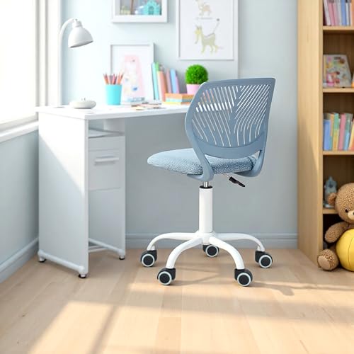 FurnitureR Drafting Chair, Freely Movable Family Chair with Backrest Support, Freely Adjustable Height, Suitable for Drafting Room, Blue