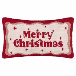 furn. Candy Merry Christmas Feather Filled Cushion (Red - 30x50cm)