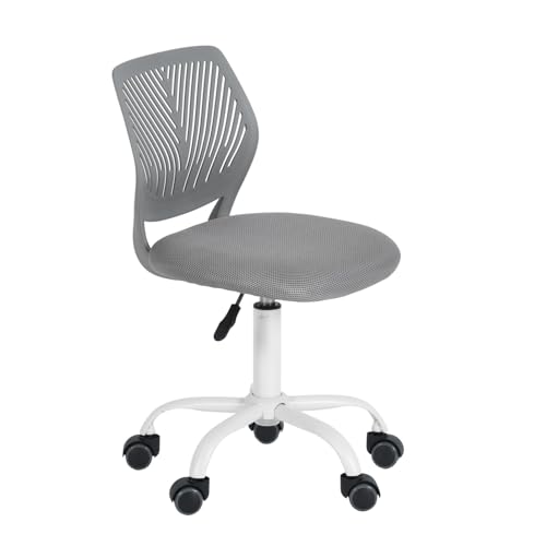 FurnitureR Colourful Desk Chair, Modern Height Adjustable Computer Chair without Armrests, Ergonomic Swivel Chair for Children's Room and Home Office
