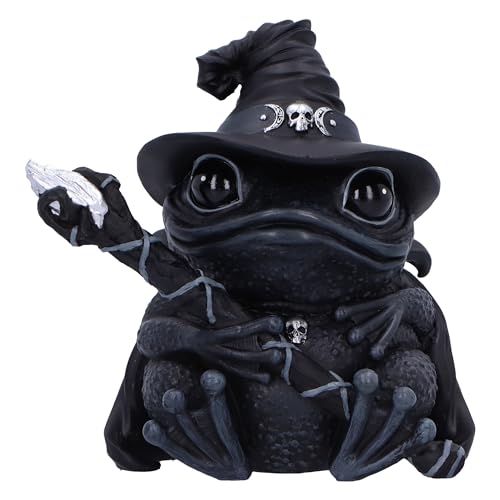 Nemesis Now Cult Cuties Asmoadeus Figurine 10cm, Black, Spooky Frog Gift - Resin, Cult Cuties Collectible Asmoadeus Figure, Scarily Adorable Occult Frog, Cast in the Finest Resin