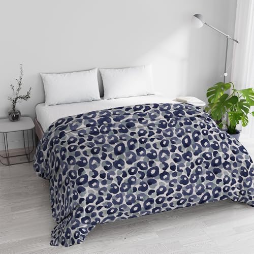 Winter Quilted Quilt for Double Bed 250 x 245 cm DoubleFace Basic Wild Pattern, Made in Italy – Reversible Duvet in Soft Microfibre 200 g/m² – Machine Washable Duvet