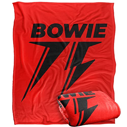 David Bowie Bowie 75 Single Color Logo Silky Touch Super Soft Throw Blanket 152 X 127 Cm
