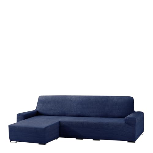 Eysa Aquiles Elastic Chaise Longue Short Arm Left, Polyester-Cotton, Blue, 43 x 37 x 14 cm