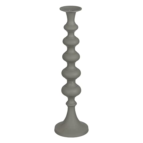 Candle holder 13 x 13 x 47 cm Aluminium Green
