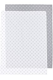 Meyco X MrsKeizer Bed Sheet Cradle - 75 x 100 cm - Set of 2 - Louis - Grey/White